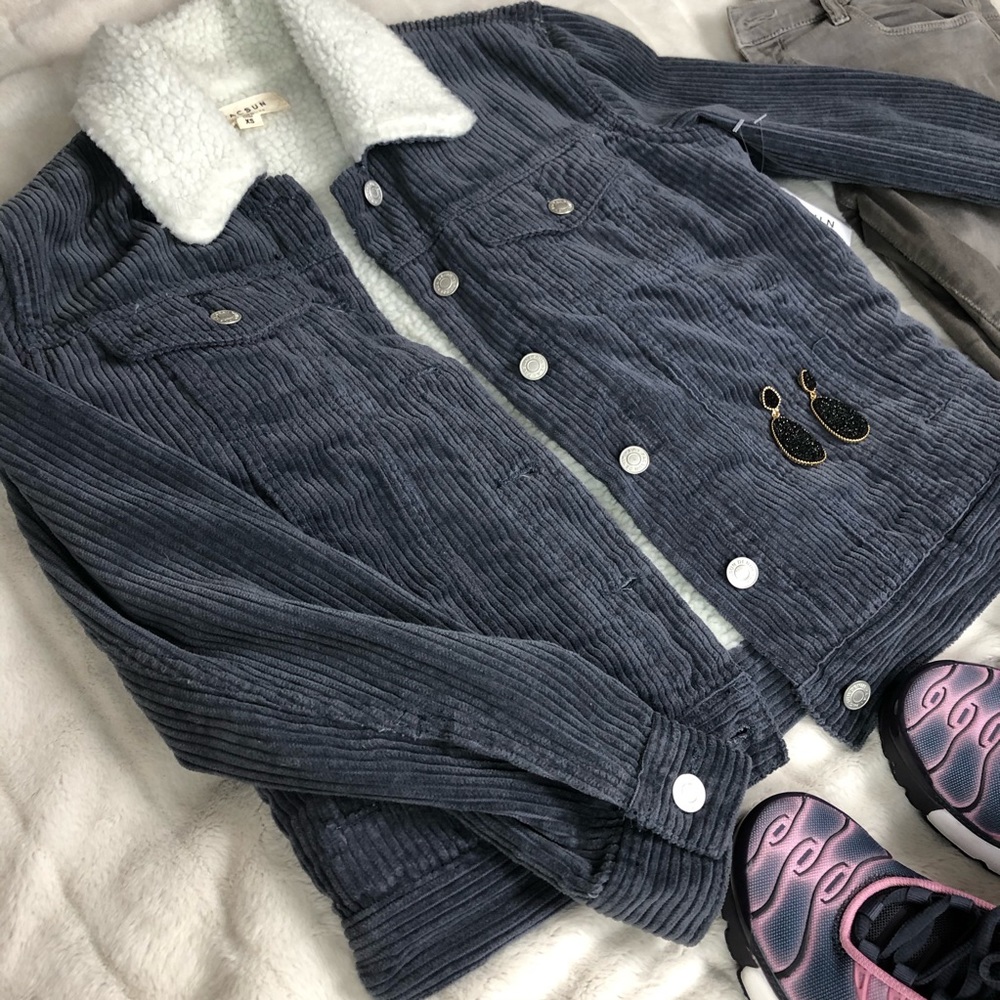 Pacsun | Faux fur denim jacket